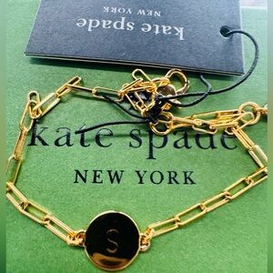 Kate Spade Gold Chain Initial Bracelet